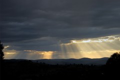 golden rays of light