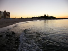 waves under a darkening sky