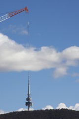 erecting the tower